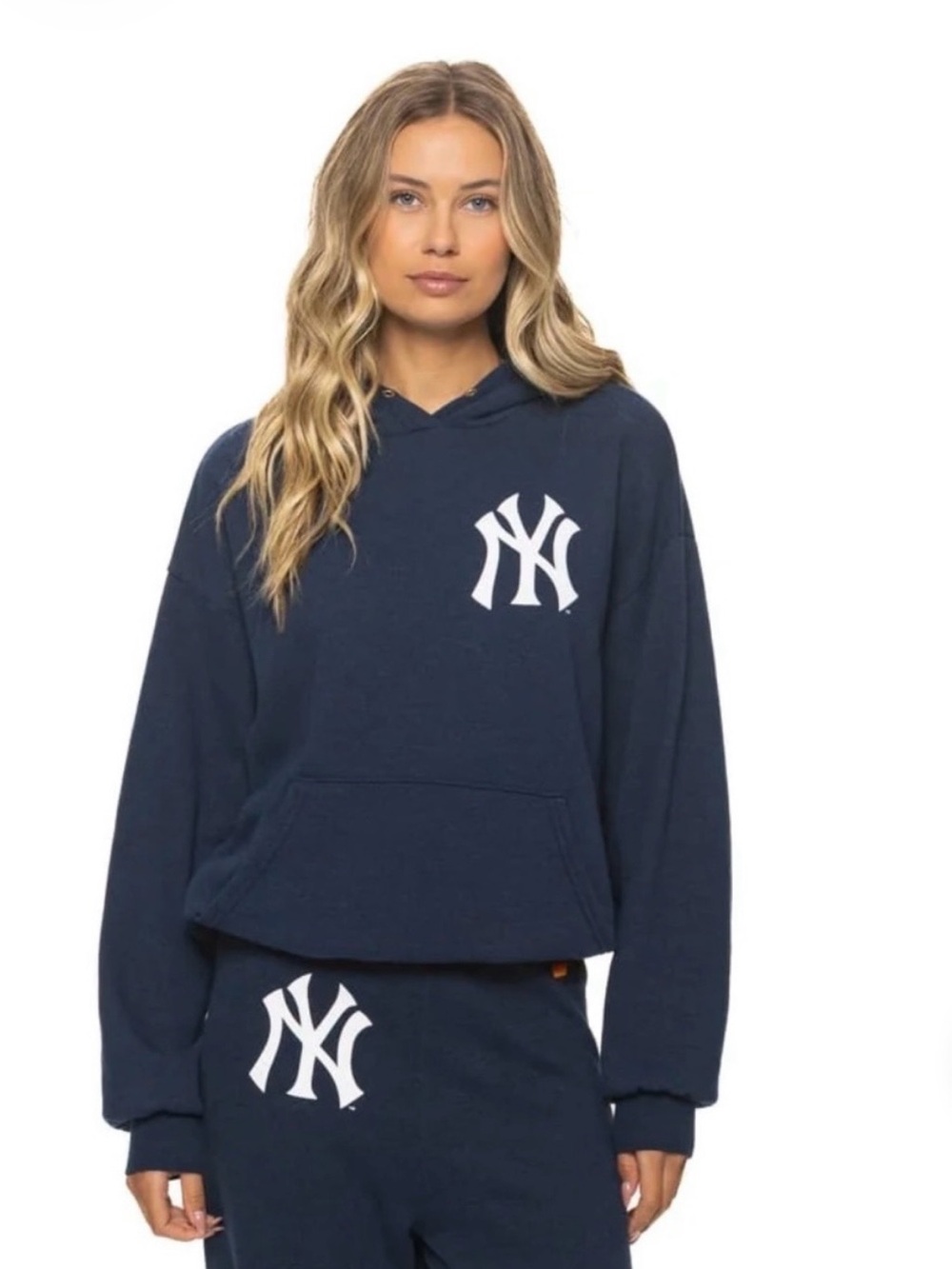 Aviator Nation New York Yankees 2026 Relaxed Pullover Hoodie Navy Large